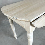 Klapbord - 101 cm Rundt klapbord creme close up bordkant