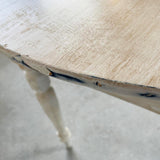 Klapbord - 101 cm Rundt klapbord creme close up bordkant