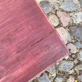 Bænk Rød bænk close up
