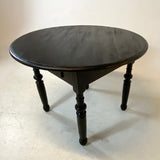 Rundt Bord - 100 cm Rundt sort bord med skuffe
