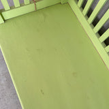 Bænk 91 cm Børnebænk limegrøn close up sæde