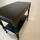 Konsolbord med hylde sort bagfra