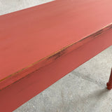 Sofabord lyserød close up bordplade kant